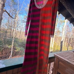 Free P. Style Striped Pink and orange Long Sleeve Dress